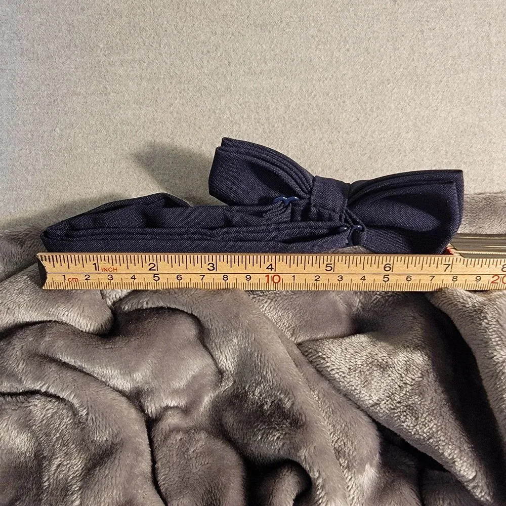 Perry Ellis Belt & Bow Tie Set Mens 32 Black Brown Excellent Reversible Rotating